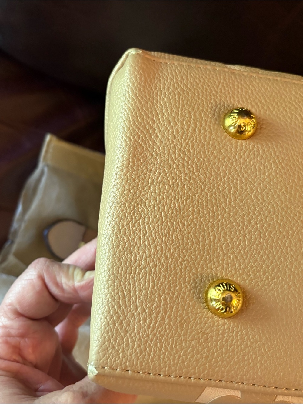Taupe Luxury Shoulder Bag - Picture 5 of 16